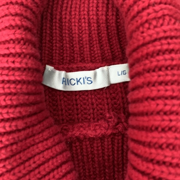 Women’s Red Ricki’s Size LG Turtleneck Sweater - Picture 3 of 4